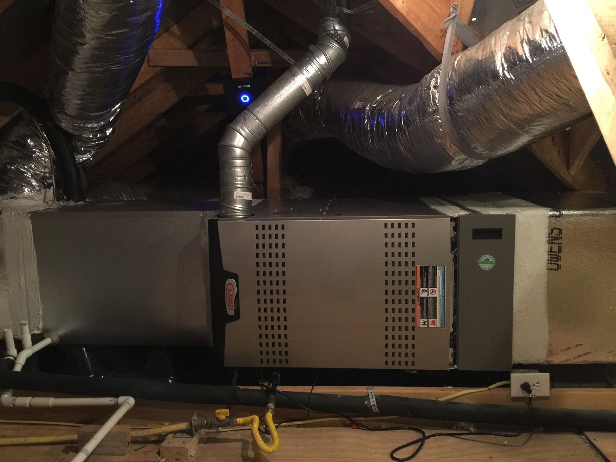 lennox furnace in attic